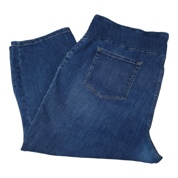 Lee Sculpting Slim Fit Jeans Plus Size 24W Mid Rise Capri 22" Inseam x 45" Waist - Picture 1 of 11